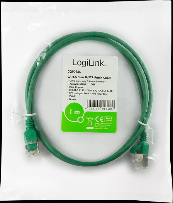 Produktbild LogiLink Netzwerkkabel (STP, CAT6a, 2 m)
