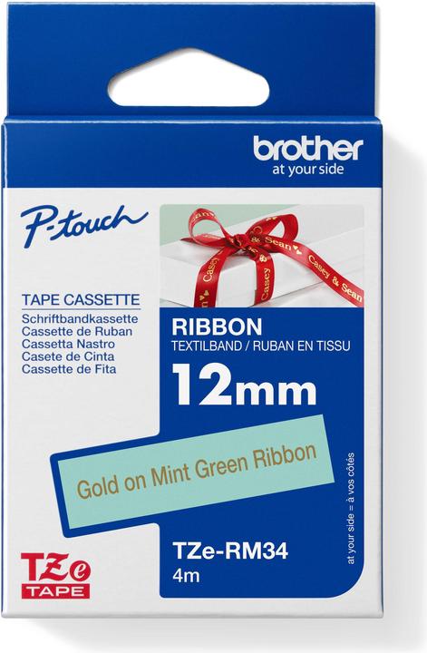 Actual product image Brother TZe-RM34 (1.50 cm, Green)