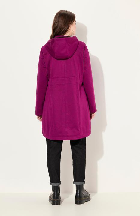 Produktbild Ulla Popken HYPRAR Softshelljacke, wasserabweisend, 2-Wege-Reissverschluss Kapuze (46, 48)
