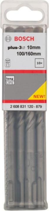 Immagine prodotto Bosch Hausgeräte Hammerbohrer plus-3 10x100x160mm 10 Stk. (10, 10 mm, 10,00 millimetri)