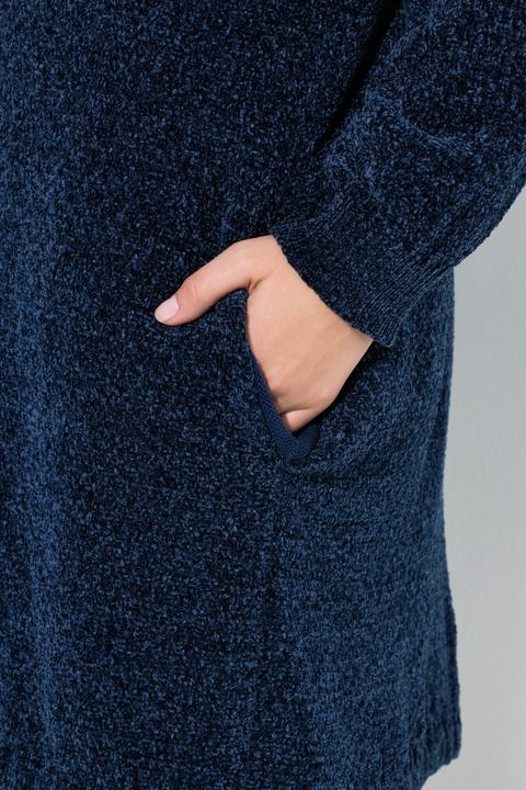 Produktbild Ulla Popken Chenille-Strickjacke, V-Ausschnitt, offene Form, Langarm (46, 48)