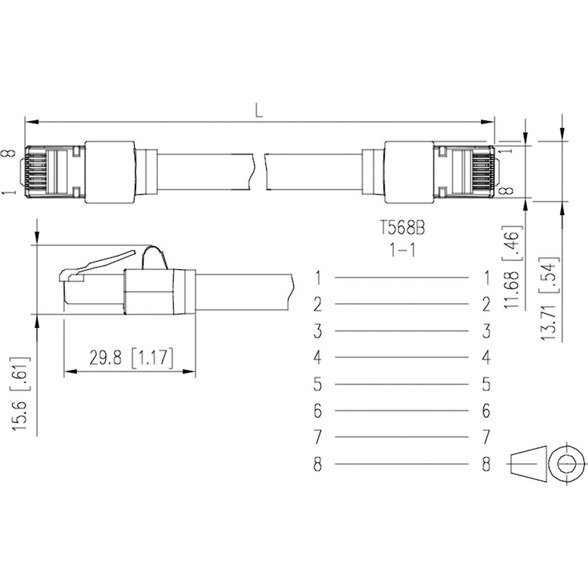 Thumbnail - Metz Connect 13084F0500-E Netzwerkkabel Schwarz 0,5 m Cat5e S/UTP (STP) (S/UTP, CAT5e, 0.50 m), Netzwerkkabel