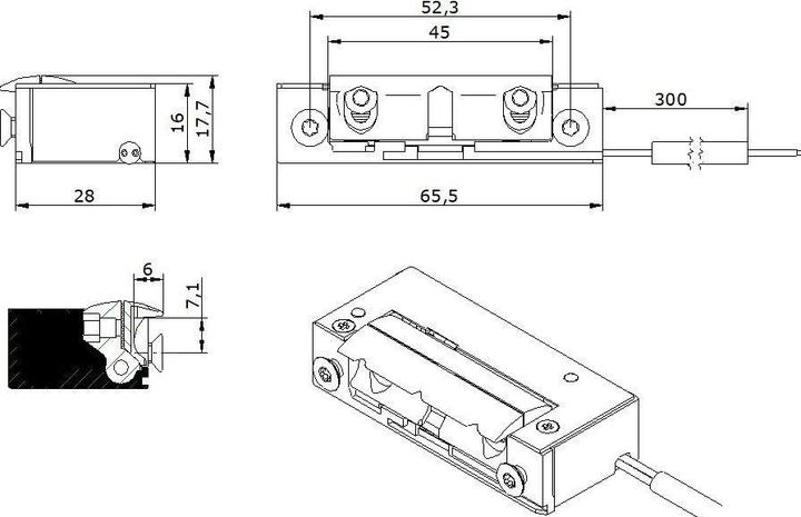 Produktbild Magni E-Öffner 5UW0X10 9-24V AC/DC wass.IP68 (Outdoor)