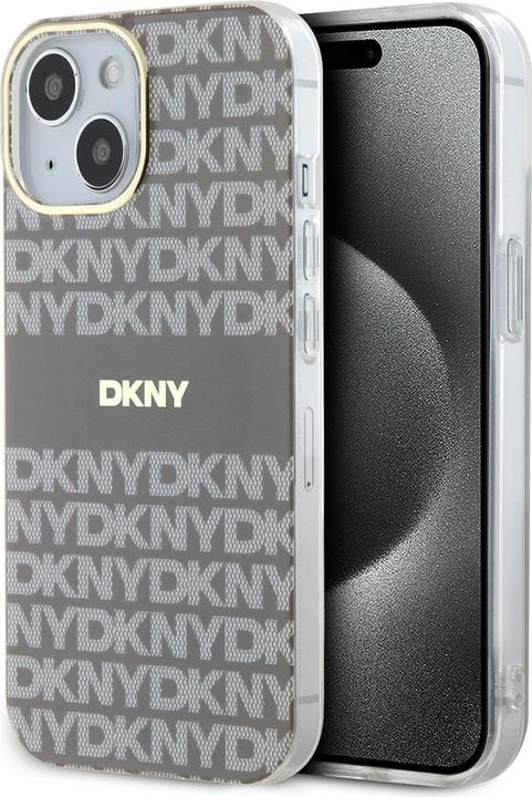 Produktbild DKNY PC/TPU Repeat Pattern Tonal Stripe Magsafe Case for iPhone 14 Beige (Apple iPhone 14)