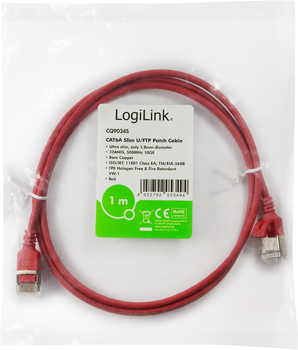 Immagine prodotto LogiLink Cavo di rete (STP, CAT6a, 1 m)