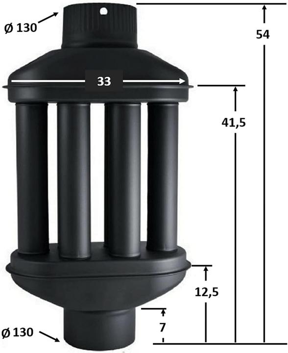 Produktbild Uzman Abgaswärmetauscher 6-Rohr Warmlufttauscher (130 mm)