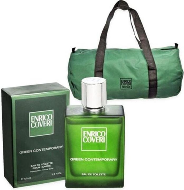 Enrico Coveri Perfume Man Green Contemporary Edt 100ml Samples And Bag Gift (Parfum Set)