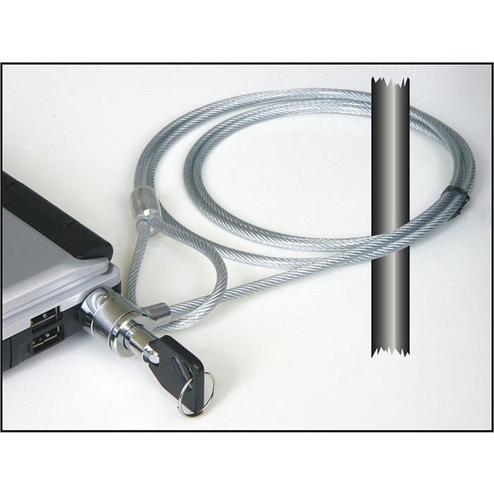 Thumbnail - Navilock Sicherungskabel, Notebook Security, Silber