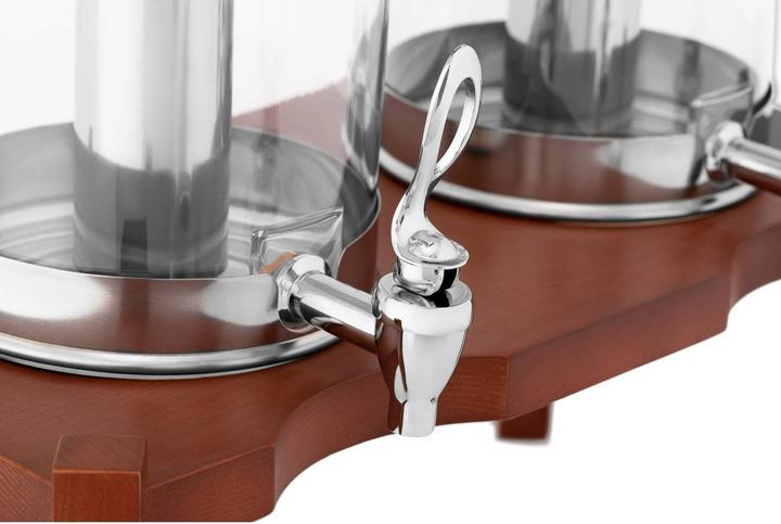 Actual product image Royal Catering Juice Dispenser - 2 x 7 L - cooling system - dark wood frame
