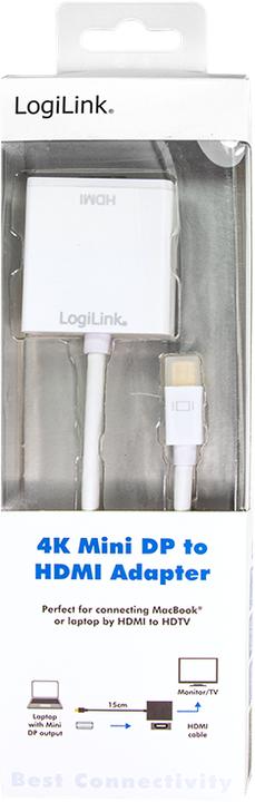 Actual product image LogiLink Mini DisplayPort to HDMI (HDMI, 15 cm)