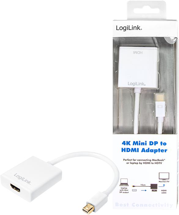 Actual product image LogiLink Mini DisplayPort to HDMI (HDMI, 15 cm)