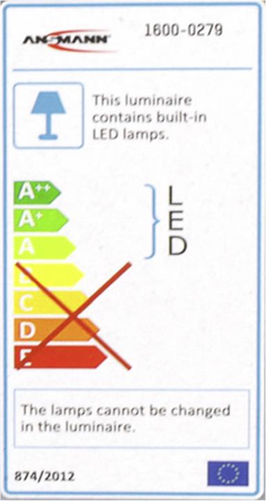 Energy Label Ansmann FL2400AC 30W/2400lm Luminary LED Spotlight (2400 lm)