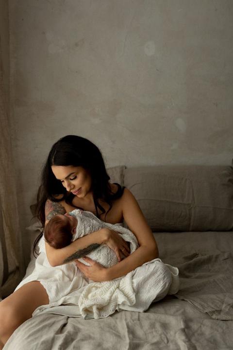 Immagine prodotto My memi Coperta per bambini in merino - Crema perla (80 x 100 cm)