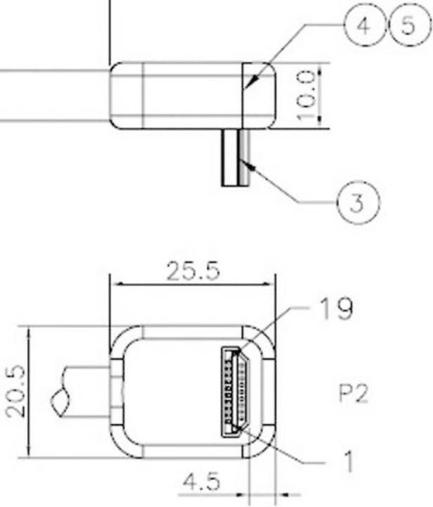 Produktbild SpeaKa Professional HDMI (Typ A) — HDMI (Typ A) (0.30 m, HDMI)