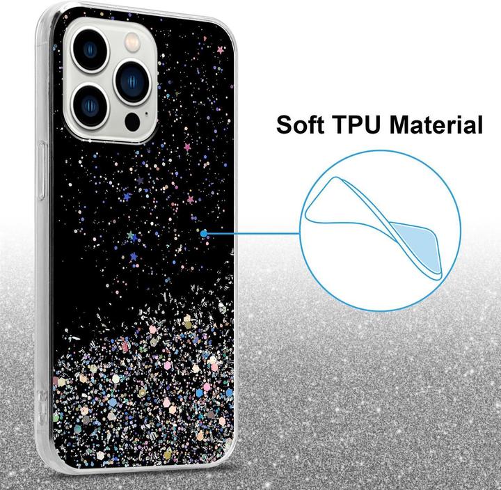 Actual product image Cadorabo TPU cover sparkling glitter (Apple iPhone 13 Pro Max)