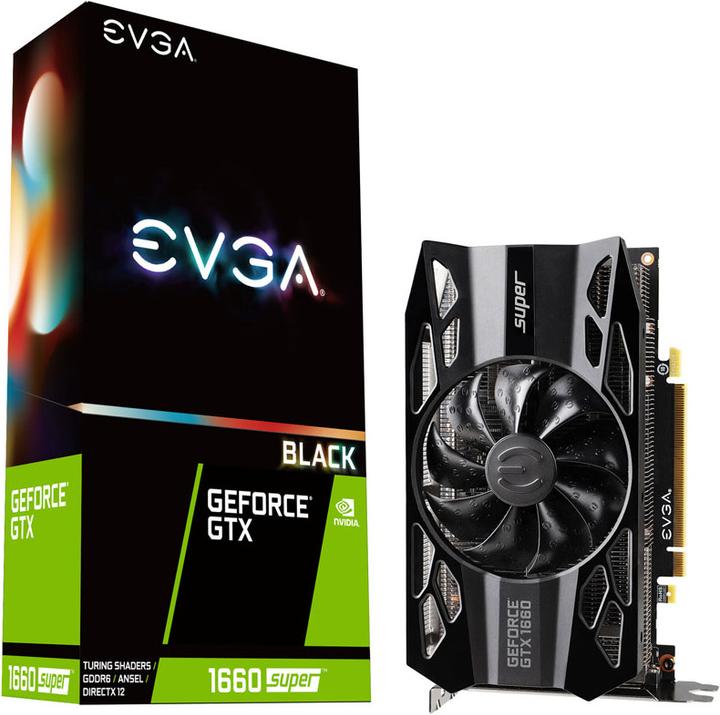 Image du produit EVGA GeForce GTX 1660 Super Black Gaming, 6144 Mo GDDR6 (6 Go, GDDR6)