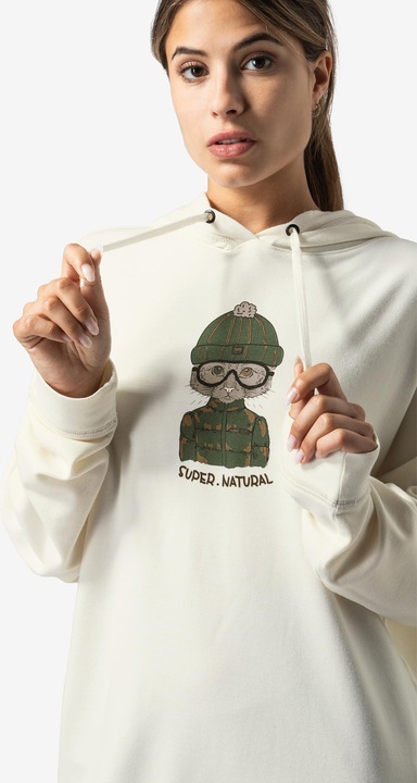 Actual product image Super Natural W Snow Cat Hoodie (S)