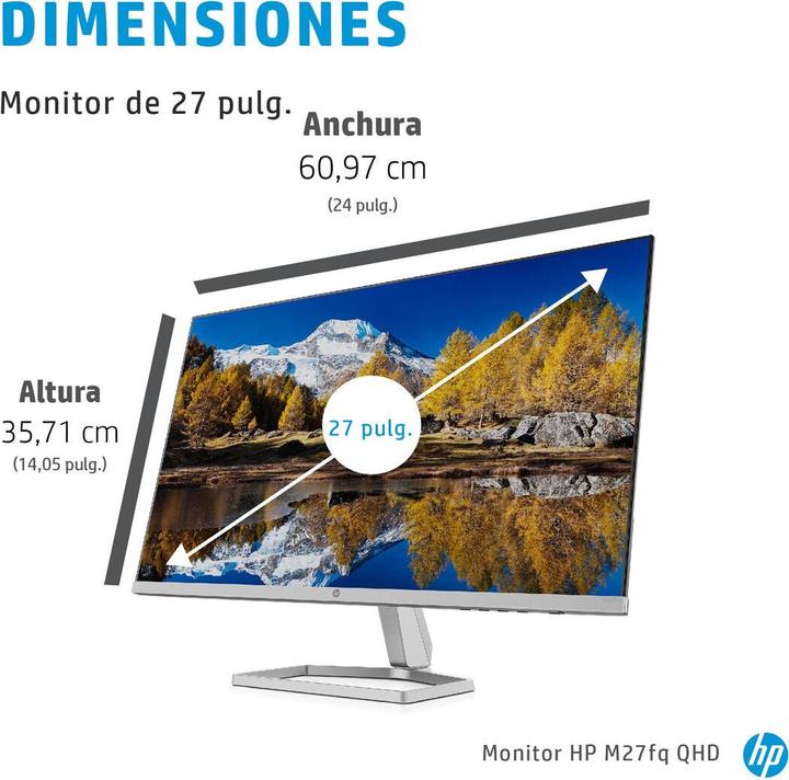 Actual product image HP M27fq (2560 x 1440 pixels, 27")