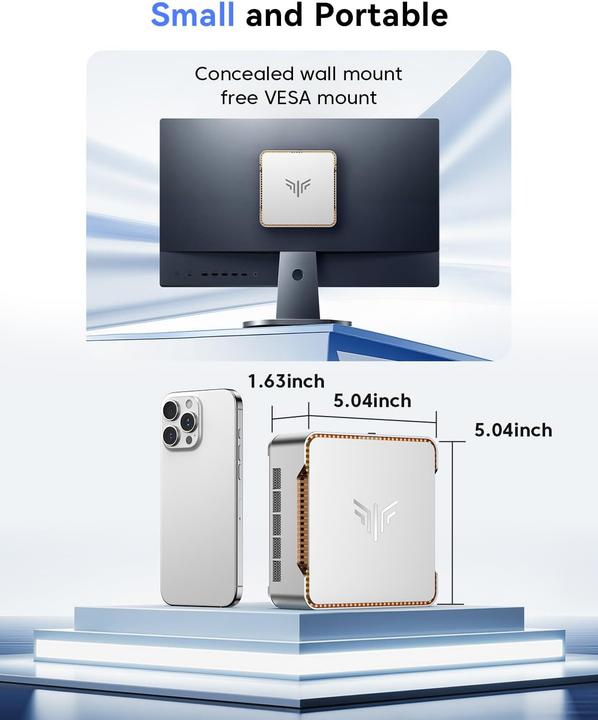 Actual product image NiPoGi Pinova P2 Mini PC mit 4K UHD Triple Display (1024 GB, 16 GB)