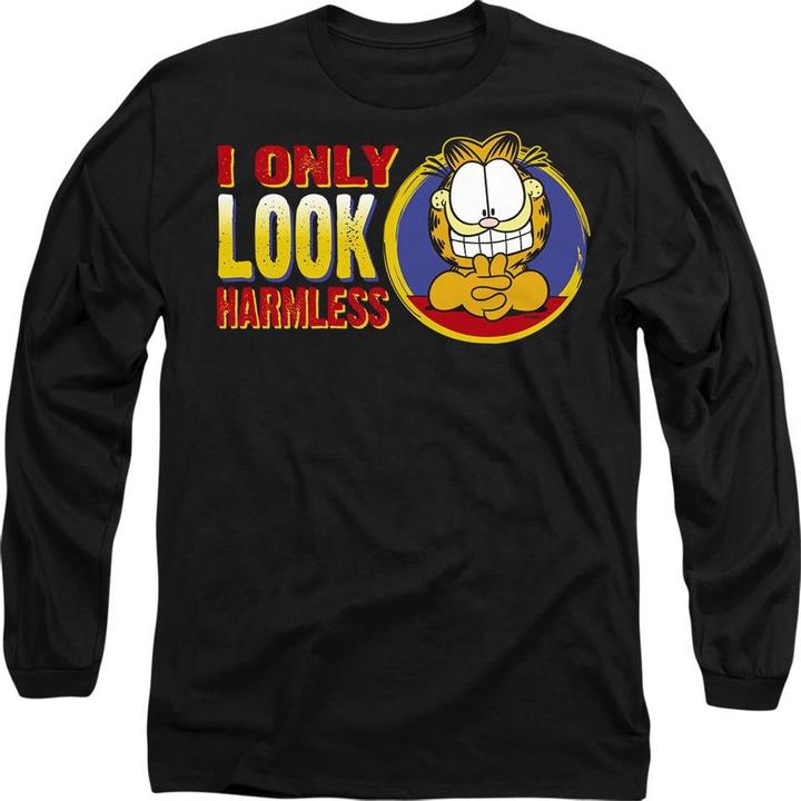 Actual product image Garfield Unisex Adult I Only Look Harmless T-Shirt (XL)