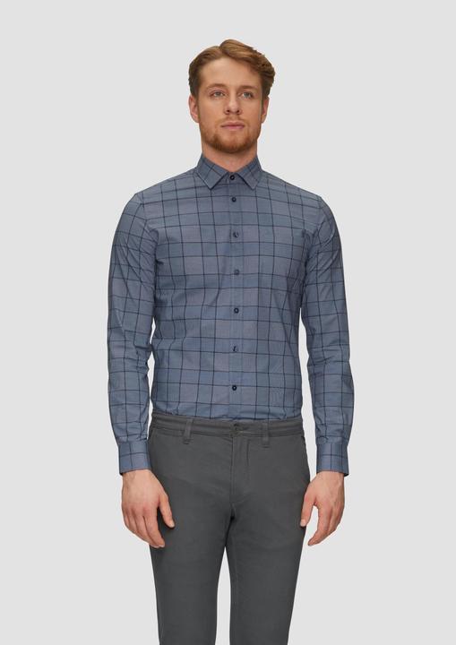 Actual product image S.Oliver Hemd Tailored Fit: Kariertes Hemd aus Baumwollstretch (40)
