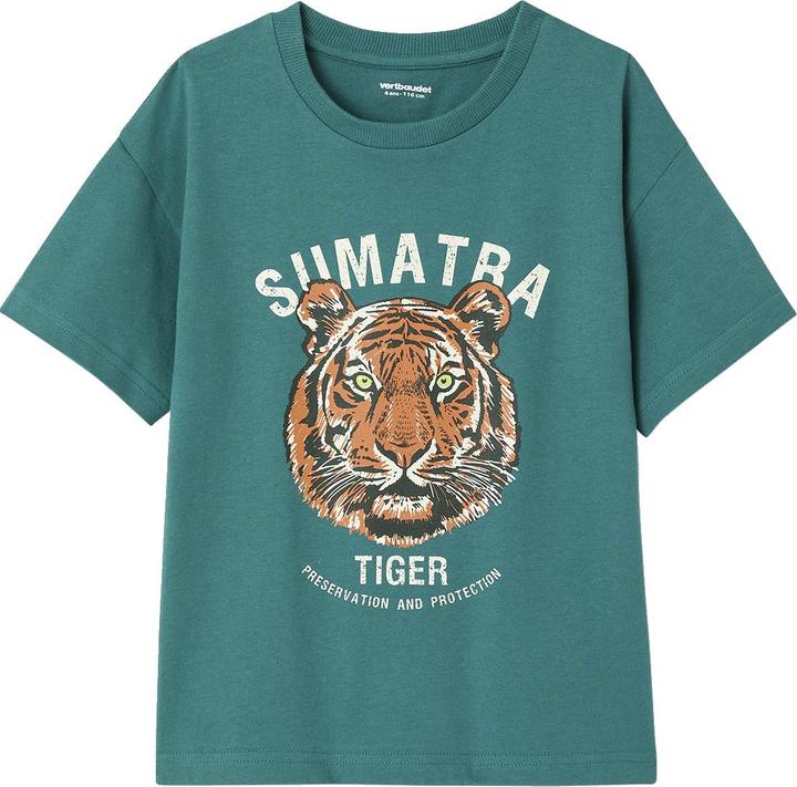 Actual product image Vertbaudet Jungen T-Shirt mit Tiger und Recycling-Baumwolle (128)