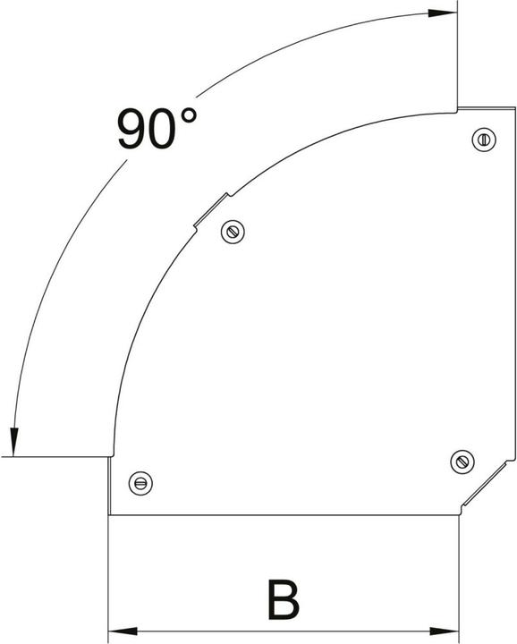Actual product image OBO Bettermann OBO DFBM 90 100 DD Cover for bend 90Â° for bend RBM 90 100 B=1