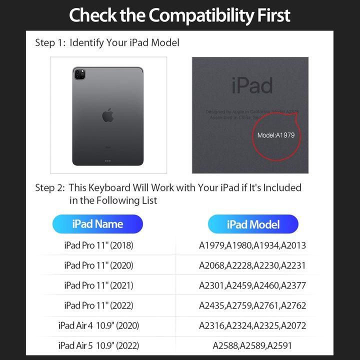 Image du produit Dux Ducis Étui pour clavier de la série DK (US, Apple iPad Air 2020, Apple iPad Pro 11 2020)