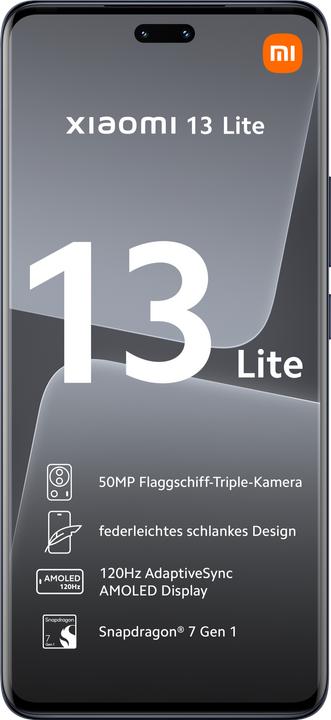 Immagine prodotto Xiaomi 13 Lite (128 GB, Nero, 6.55", Doppia SIM, 5G)