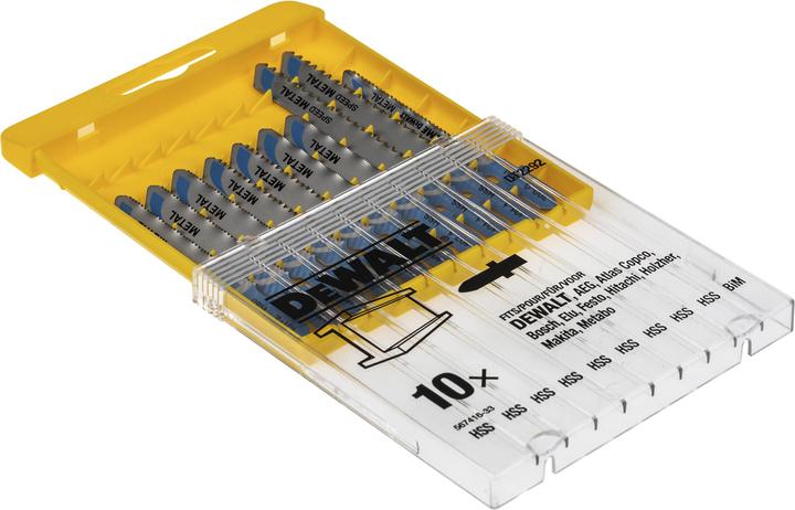 Produktbild DeWalt Sägeblatt für Stichsägen Metall 10-Teile