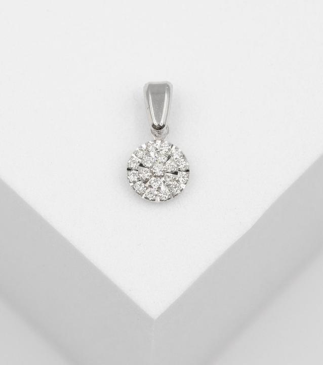 Image du produit Muau Pendentif (Or blanc 750 Diamant 0.14ct. 12x6mm)