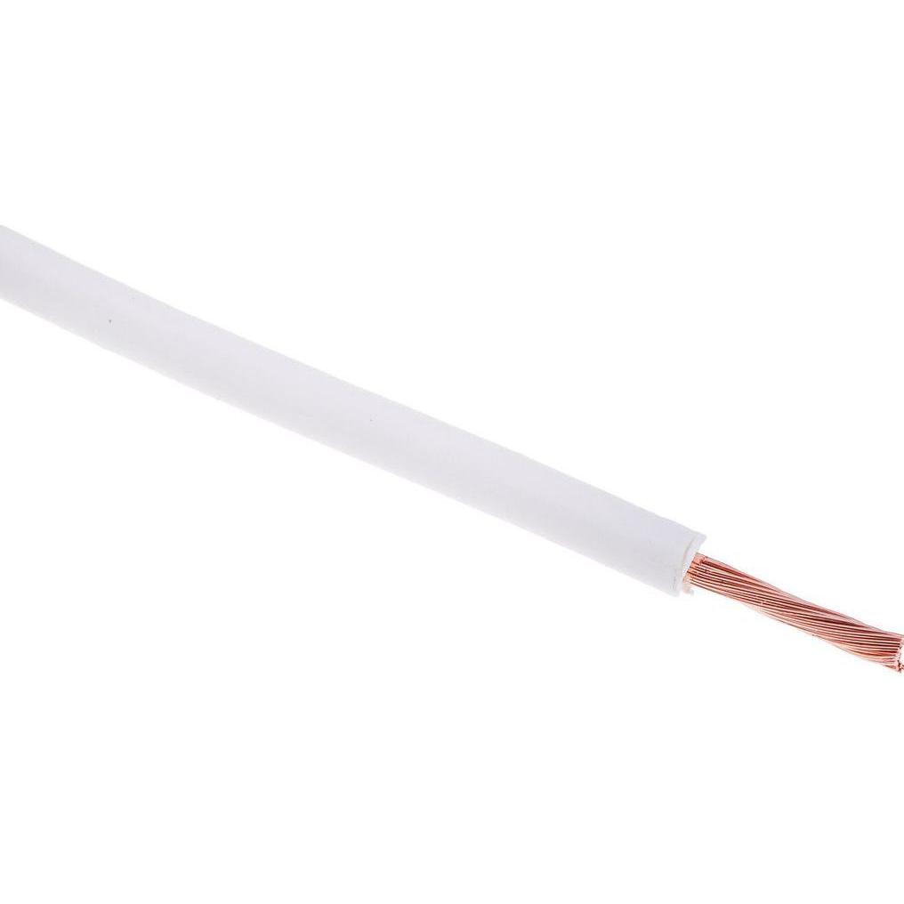 Rs Pro, Kabelleitung, Normierte Aderleitung Ø 3mm / 1 mm² Kupfer, Weiss 32 / 0,2 mm Litzen, 100m (100 m)