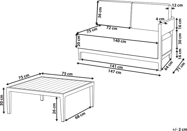Actual product image Beliani Sampieri