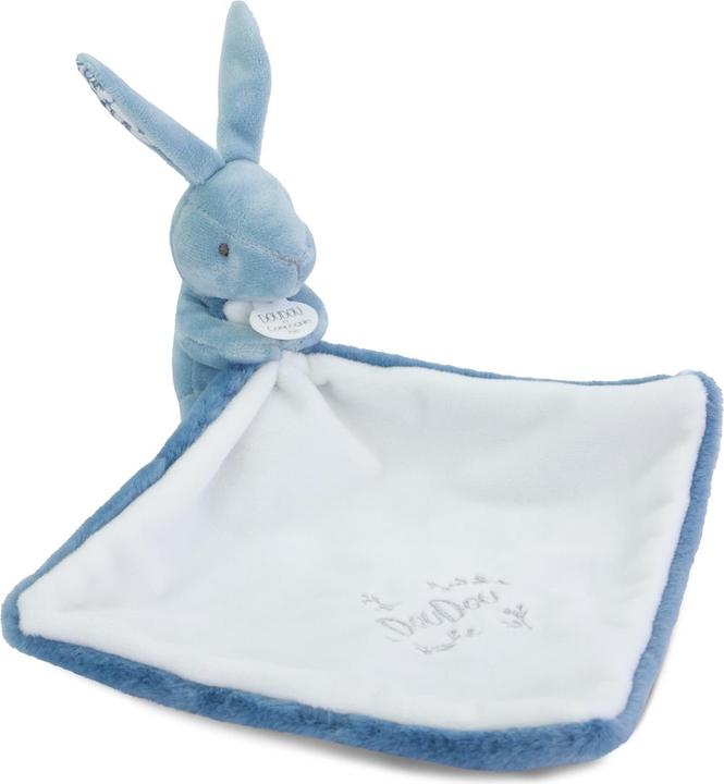 Actual product image Doudou et Compagnie Hase mit Schmusetuch blau 10cm