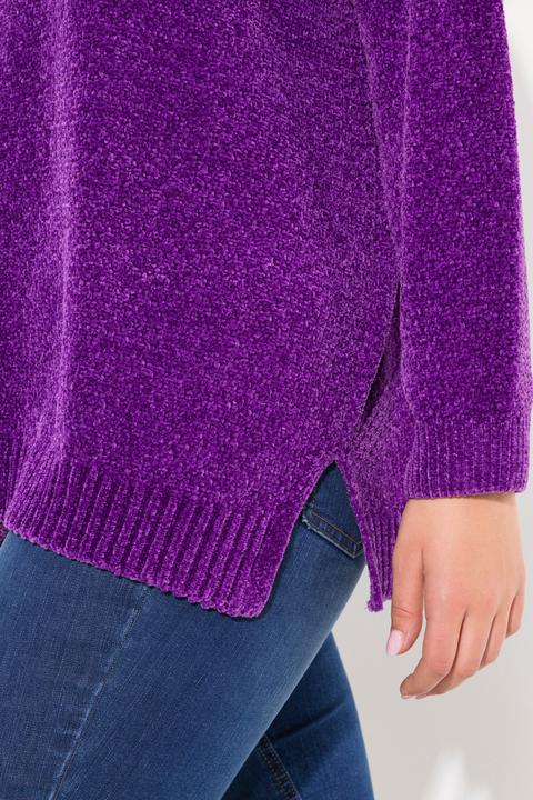 Produktbild Ulla Popken Chenille-Pullover, Oversized, Stehkragen, Langarm (50, 52)