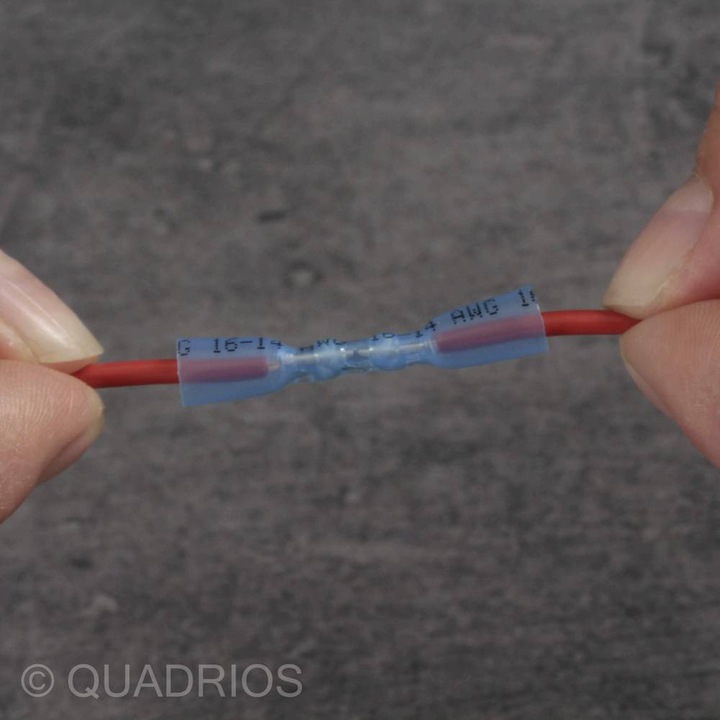 Produktbild Quadrios 22C467 Stossverbinder mit Schrumpfschlauch 0.5 mm² 1.5 mm² Vollisoliert Rot 1 Set