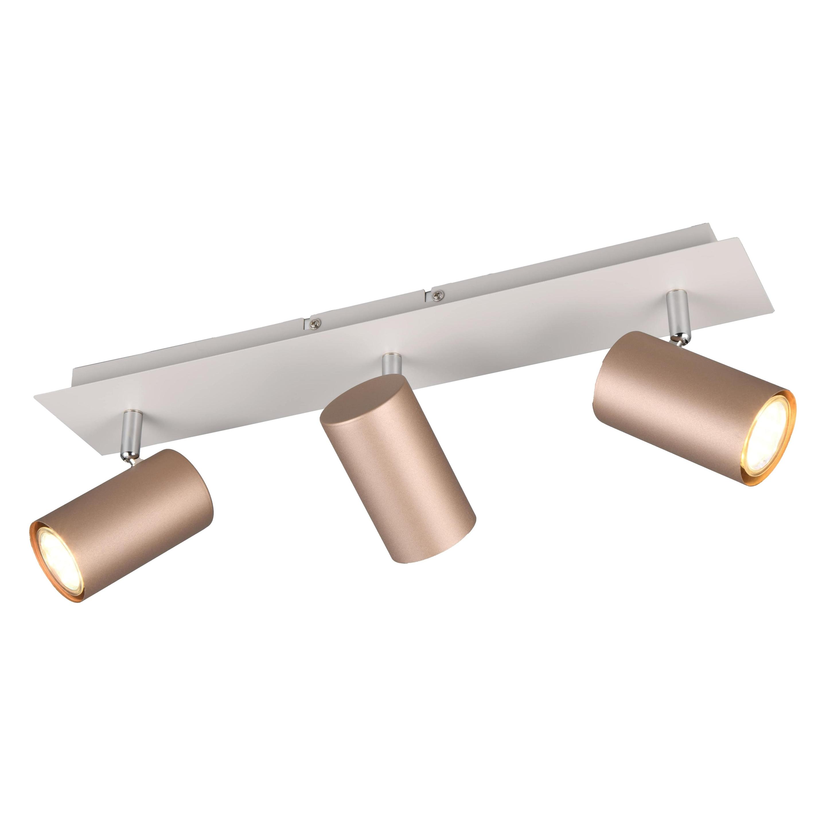 Trio, Wandlamp + Plafondlamp, Marley - Spot - Mokka - Excl. 3x GU10 4, 9 W - (GU10)
