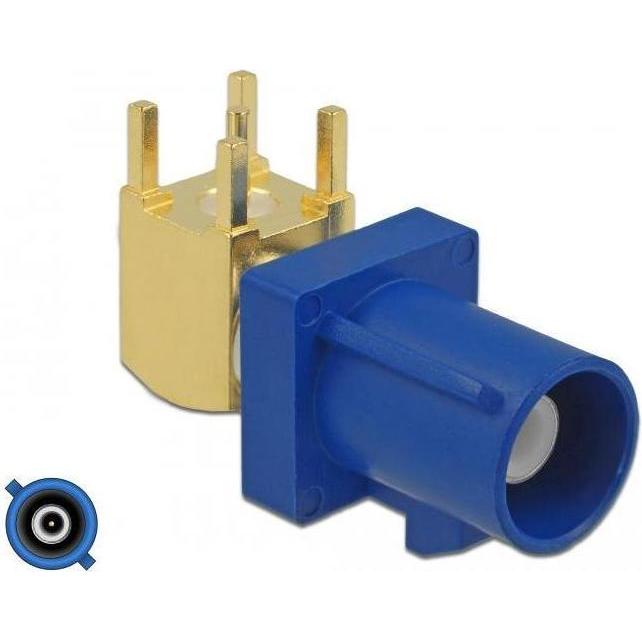 Delock FAKRA C plug 90° PCB, Elektronikkabel + Stecker, Blau