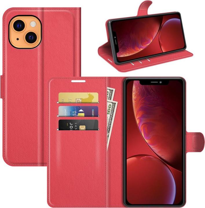 Produktbild Cover-Discount iPhone 13 mini - Leder Etui Hülle rot (Apple iPhone 13 mini)
