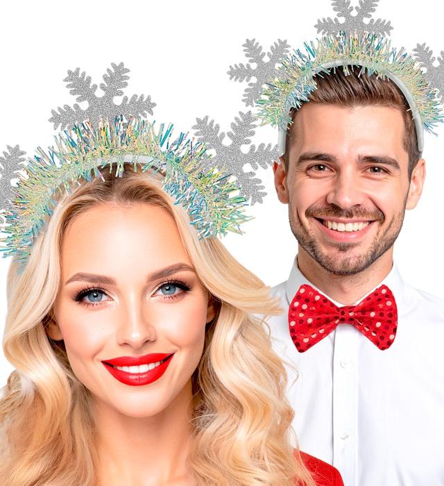 Produktbild Widmann Glitter Schneeflocken Haarreif