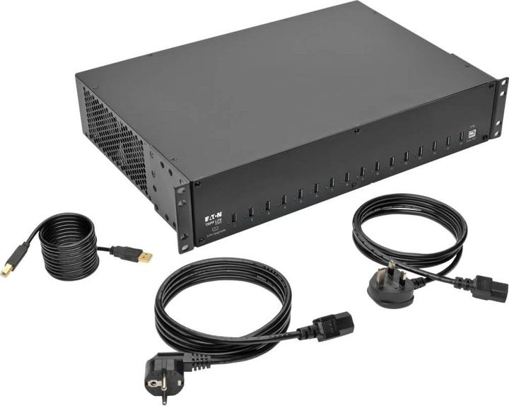 Immagine prodotto Eaton Stazione di ricarica USB a 16 porte con uscita di sincronizzazione 230V 5V 40A 200W 2U Rac (USB-A, 16 Porti)