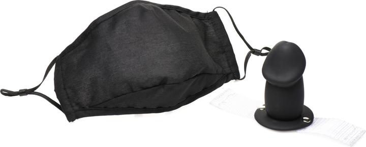 Actual product image Master Series Mouth-Full Dildo Face Mask - Black