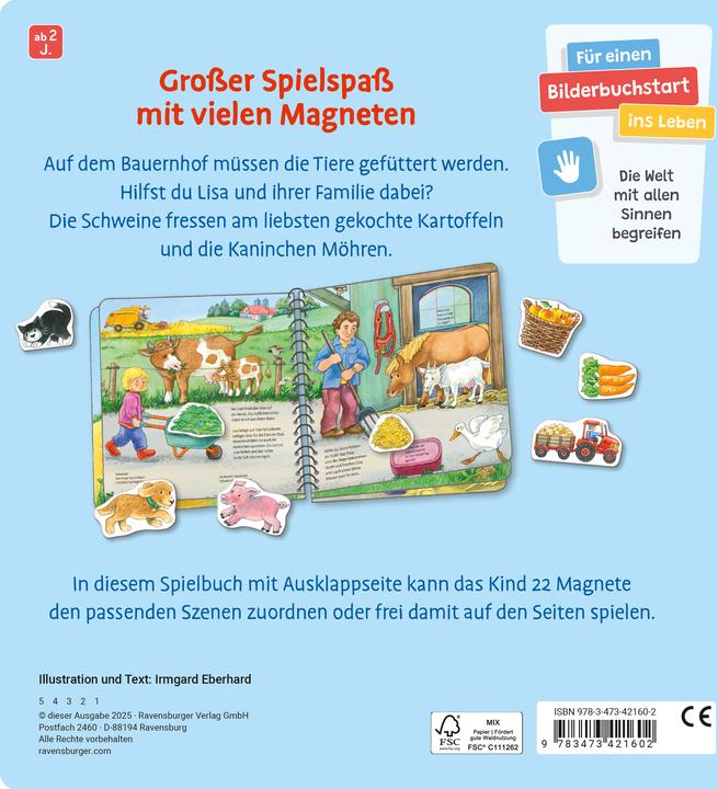 Image du produit Ravensburger Mein grosses Magnetbuch: Wer füttert wen? (Allemand)