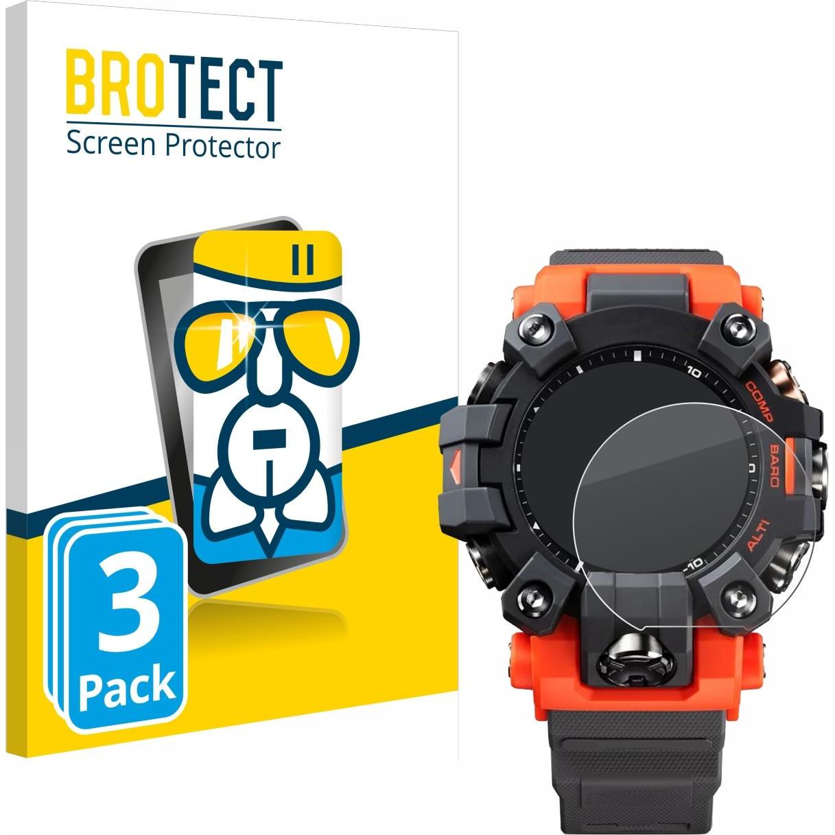 BROTECT AirGlass Panzerglasfolie, Smartwatch Schutzfolie, Transparent