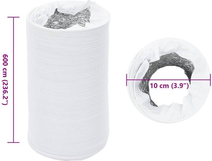 Produktbild vidaXL Lüftungsschlauch und PVC 6 m Ø10 cm