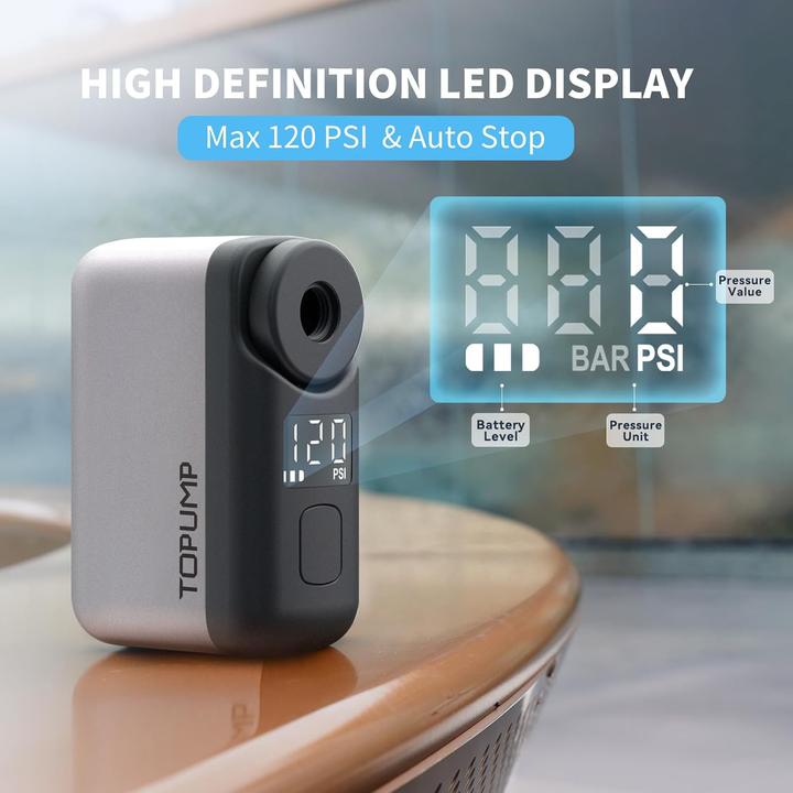 Produktbild Topump Elektrische Mini-Velopumpe mit Manometer