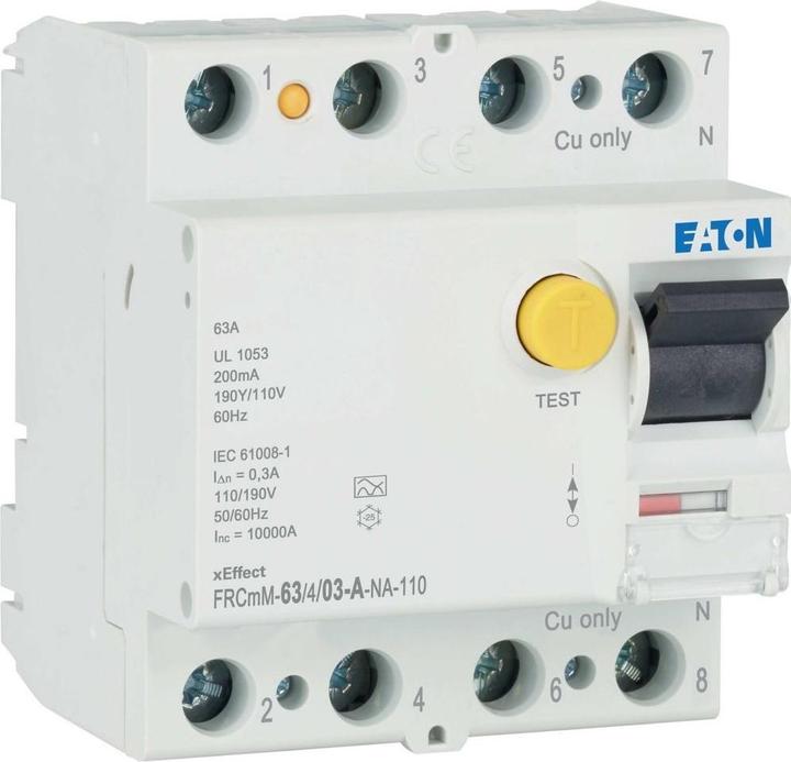 Immagine prodotto Eaton Interruttore differenziale, 63A, 4p, 300mA, tipo A 167704