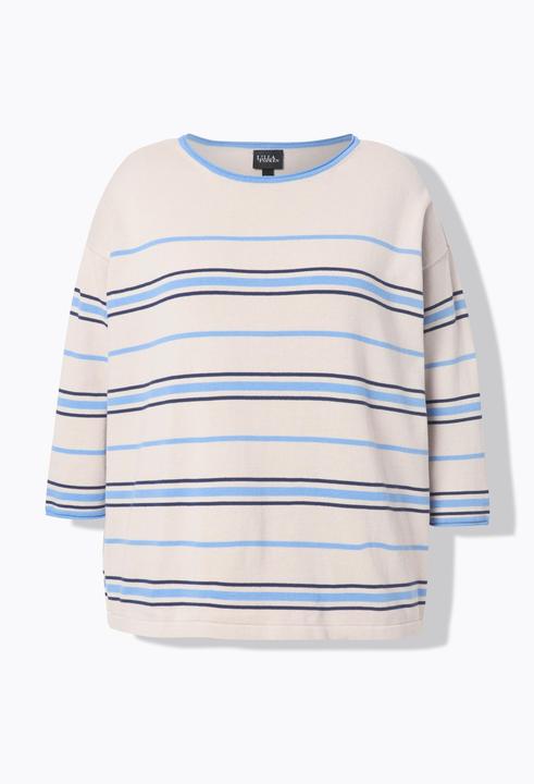 Produktbild Ulla Popken Pullover, Streifen, Oversized, Rundhals, 3/4-Arm (46, 48)