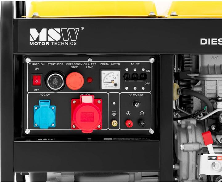 Produktbild MSW Notstromaggregat Diesel Stromerzeuger 1830/5500 W 12,5 L 240/400 V AVR Euro 5 (6250 W, 12.50 l)