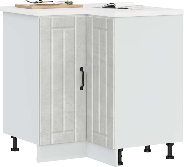 Actual product image VidaXL Kitchen corner base unit Lucca Concrete grey Wood-based material Corner base unit